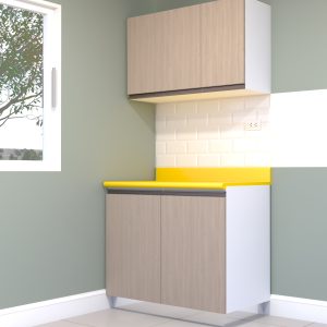 Mueble de cocina con tablero post - formado